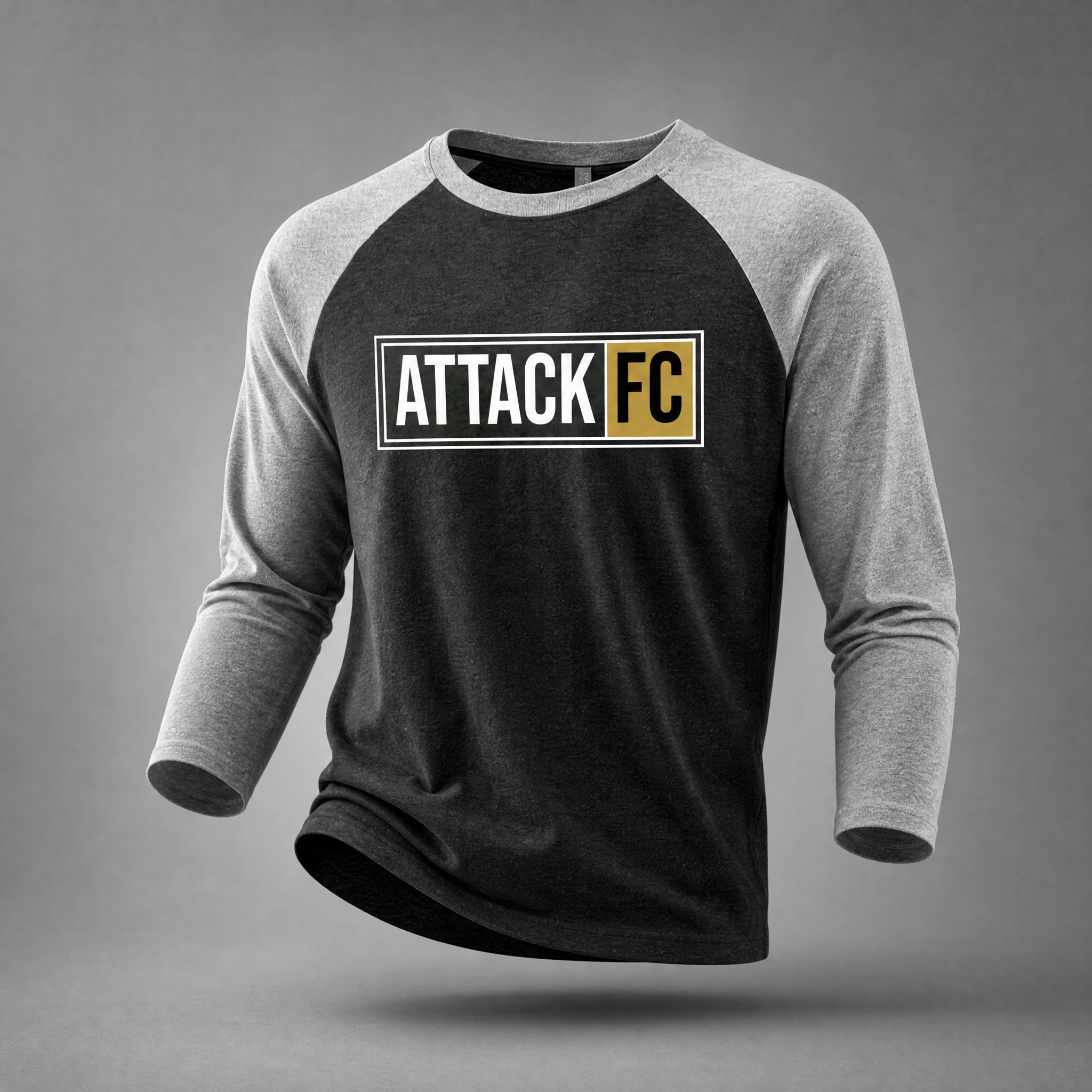 Attack FC | Men's Tri-Blend Three-Quarter Sleeve Raglan T-Shirt