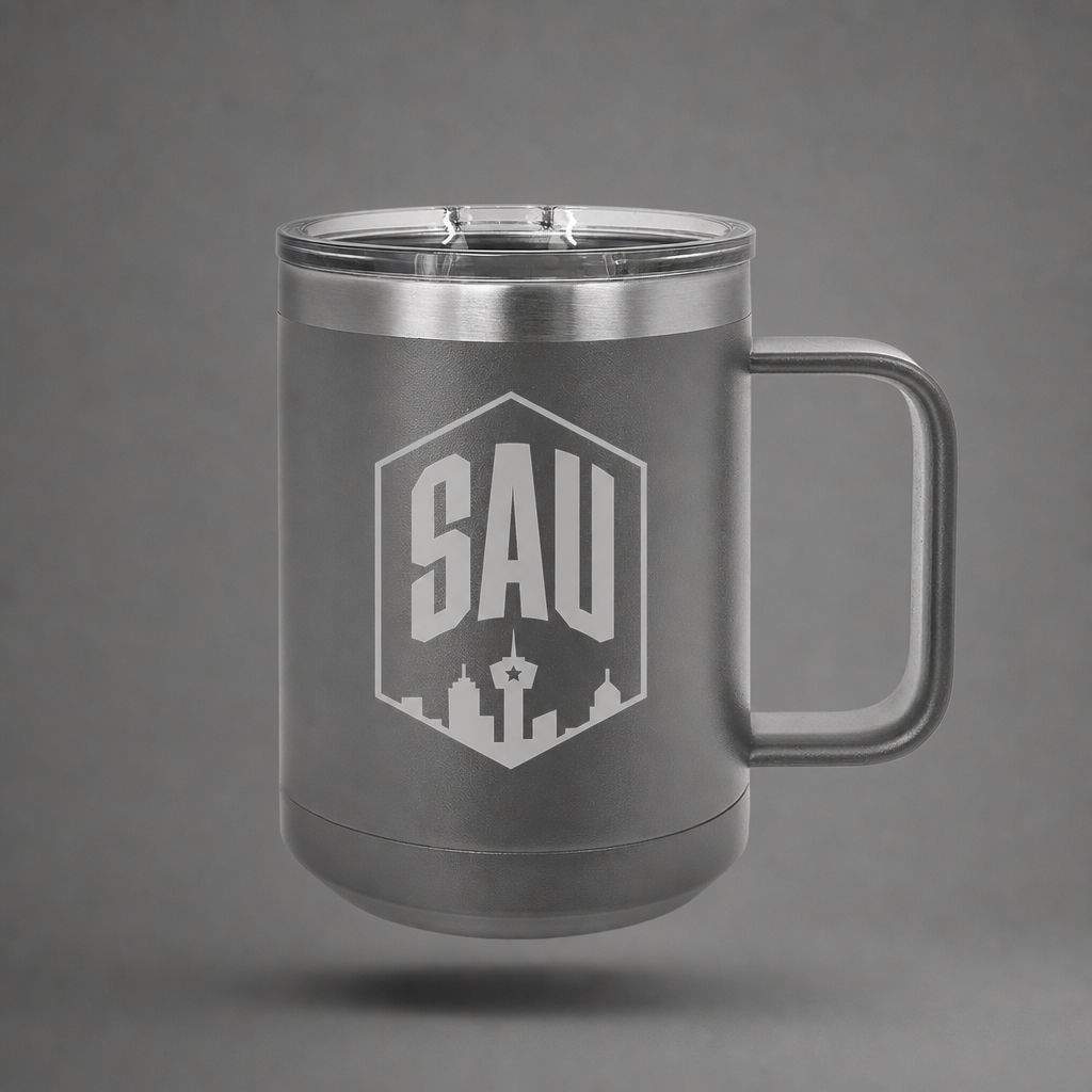 SA United | 15oz Insulated Coffee Mug with Slider Lid