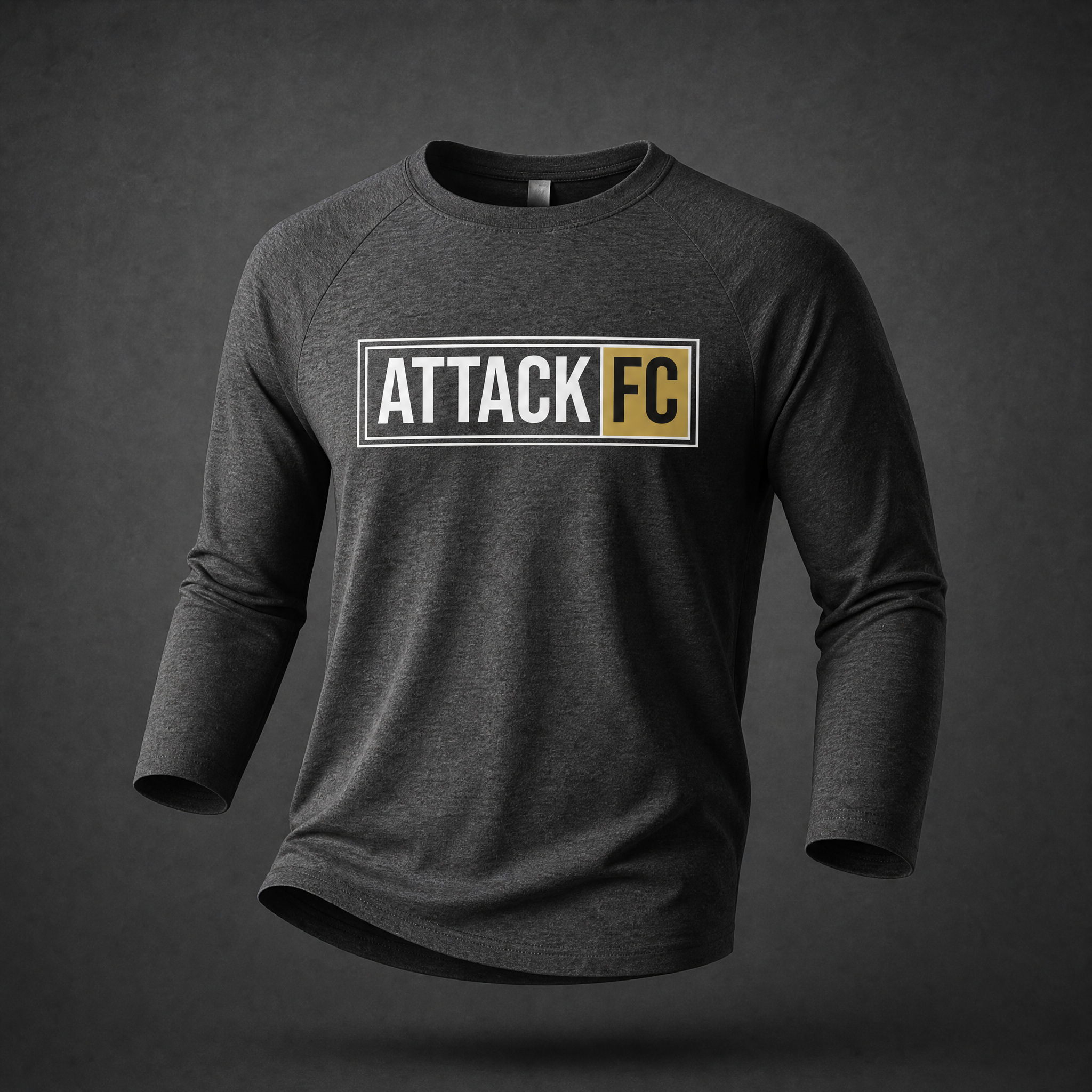 Attack FC | Men's Tri-Blend Three-Quarter Sleeve Raglan T-Shirt